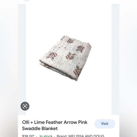 Olli + Lime Swaddle Blanket - Picture 2 of 2